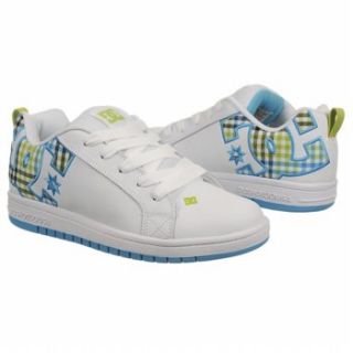 Athletics DC Shoes Kids Court Graffik SE P/G Wht/Turq/Soft Lime Shoes