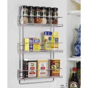 Organize It All 3 Tier Wall Mounted Spice Rack Storage Holder