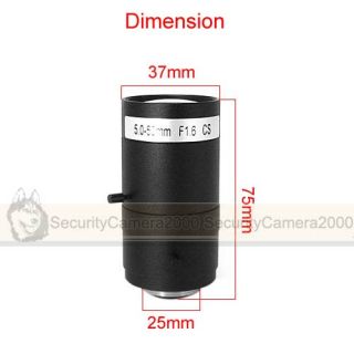 F1.4 25mm CS Manual IRIS Lens for Security Camera Dimension