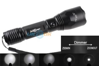 1800Lm Zoom Focus 5Mode CREE T6 LED Flashlight Torch Light AAA 18650