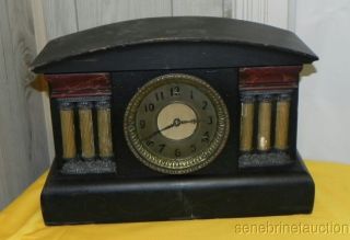  Antique Key Wind Mantle Clock W63