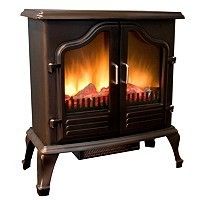 Antique Electric Portable Fireplace Stove Heater Free Standing Fan