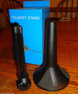 NEW TRUMPET CORNET STAGE STUDIO STAND COMPACT FOLDING DISPLAY HOLDER