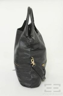 Foley Corinna Black Leather Fold Over Shoulder Bag