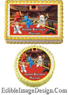 Ninjago 1 Edible Birthday Cake Party Image Cupcake Topper Favor Lego