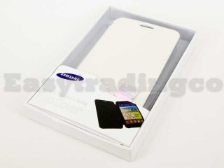 Flip Cover Case for Samsung Galaxy Note i9220 GT N7000 White