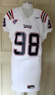 FAU FLORIDA ATLANTIC OWLS ON FIELD AUTHENTIC GAME WORN FOOTBALL JERSEY