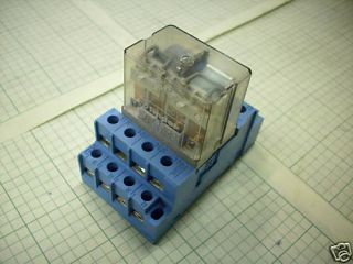 Finder Type 56 34 Relay 250V 12A Cont 24VDC Coil w Base
