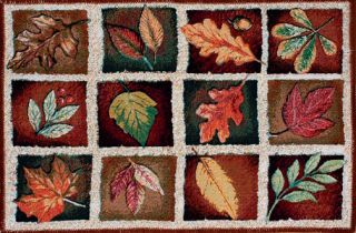 Autumn Reflections Fall Leaves Tapestry Accent Rug