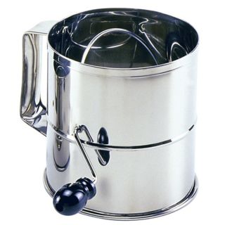 Norpro 146 8 Cup Stainless Steel Crank Rotary Flour Food Sifter
