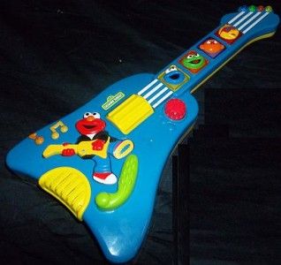 1998 TYCO Sesame Street Elmos Rock & Roll Guitar Music Lights Special