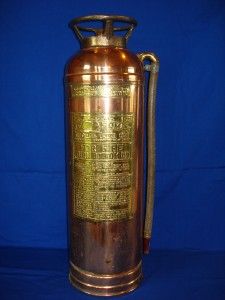 Vintage Antique Brass Copper Fire Extinguisher The General Detroit