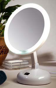Floxite 7 Table Top Makeup Lighted Vanity Mirror 10x magnified