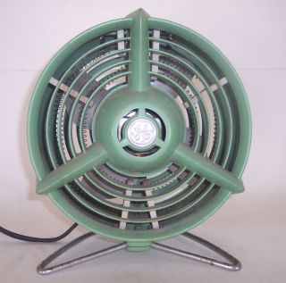 Vintage GE Fan Heater Boomerang Base Mint Green Eames Era Retro 1950s