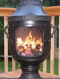  or Wood Burning Chiminea Outdoor Fireplace Venetian Design New