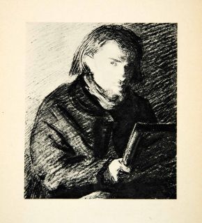 1927 Rotogravure Henri Fantin Latour Portrait Artist Self French