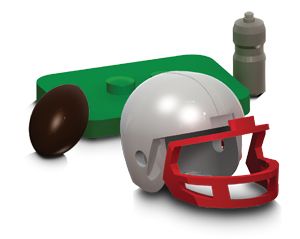 accessories football helmet removable face mask water bottle and stand