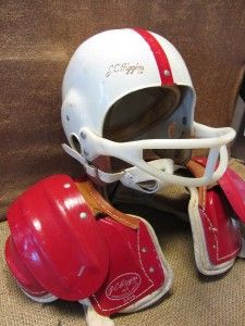  Roebuck Co Leather Football Helmet Pad Set Antique Old 7494
