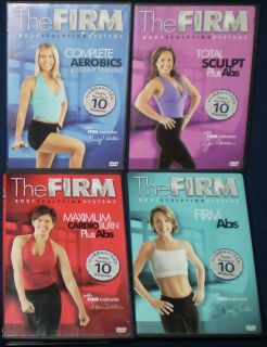 The FIRM Body Sculpting System2   Lot of 4 DVDs   Total Sculpt, Abs