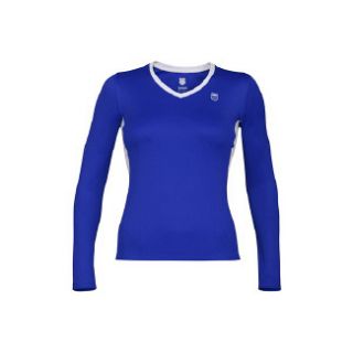 Accessories K Swiss Womens Long Sleeve Pigment Blue/White 