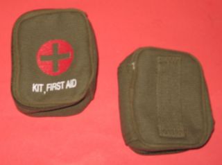First Aid Zipper Pouch w Belt Loop OD Cotton