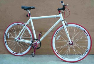 Fixie Fixed Gear Alloy Bicycle Bike 53cm RD 818 Men White