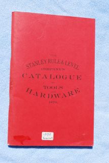 1870 STANLEY RULE LEVEL CO Tool Catalog Folding Rules Bailey Patent
