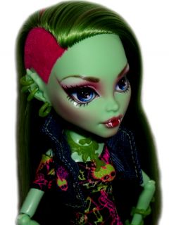 OOAK Custom Monster High Doll Repaint Venus Mcflytrap Goth