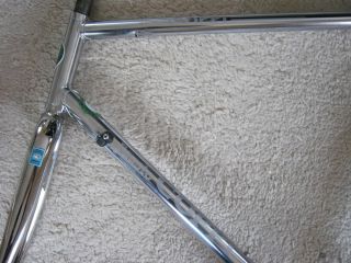 Fausto Coppi Full Chrome Steel Road Frame Genius Forks 57 56cm NOS New