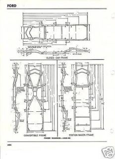 1949 1950 Ford Frame Dimensions Alignment Specs