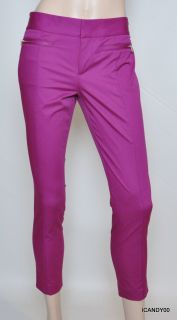 198 CHAIKEN and Capone Susan Slim Fit Skinny Trousers Chinos Mulberry
