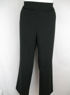 Susan Graver Size 1x Gramercy Stretch Straight Leg Pants in Black