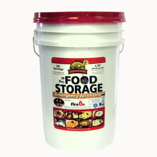 30 Day Food Storage Bucket Emergency 281 Servings Fire Starter Water