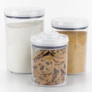  Piece Pop White Round Food Storage Container Canister Set