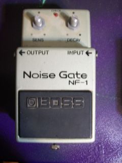 VINTAGE BOSS NF 1 NOISE GATE EFFECTS PEDAL SILVER SCREW MADE IN JAPAN