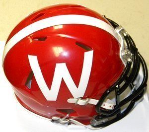  Badgers Red Riddell NCAA Football Revolution Speed Mini Helmet