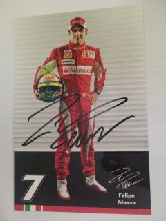F1 Formula 1 Felipe Massa Original Autograph Hand Signed Ferrari 2010