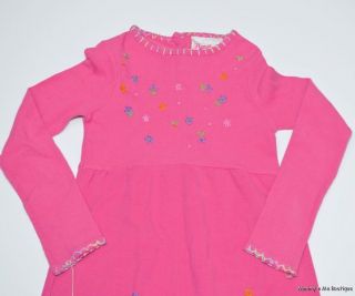 for your consideration is a girls flapdoodles hot pink knit dress in