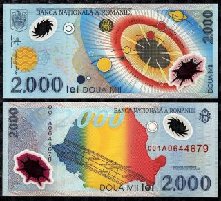  000 Lei Foreign Paper Money Polymer Banknote World Currency