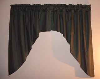 Window Valance Curtains Drapes Forest Green