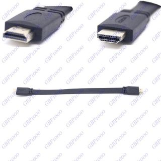 1FT V1.4 Flat HDMI Male Cable High Speed 1080P 3D GOLD for HDTV PS3