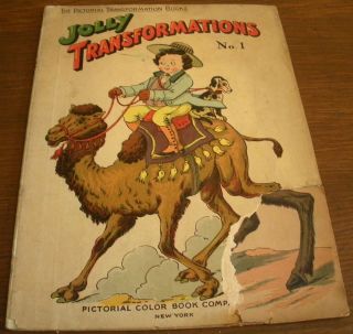   1800S CHILDRENS ILLUSTRATED FLIP BOOK JOLLY TRANSFORMATIONS vafo