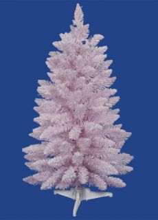 Flocked Cupcake Pink Artificial Spruce Christmas Tree   Unlit