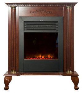  Classic Electric Fireplace Stove Heat Room Indoor Brown New