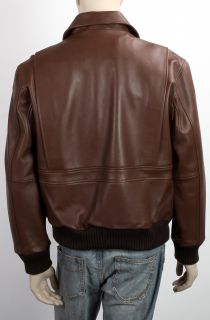 Final Sale   Mens New Brown Flight Lambskin Leather Bomber Jacket
