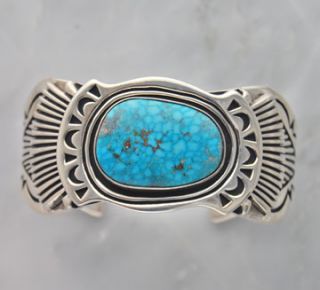 Steven Begay Navajo Sterling Silver Turquoise Bracelet