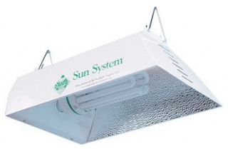 Sun System 8 Fluorescent Grow Lamp Fixture Hydroponics