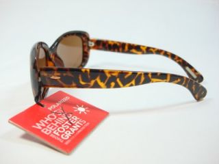 Foster Grant Polarized Brown Cheetah Sunglasses Election EG0810 New