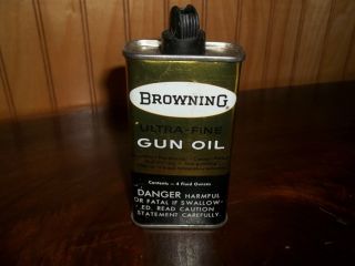 Vintage Browning Gun Oil Tin Can 4oz