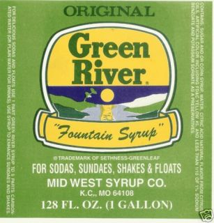 Green River Soda Fountain Syrup 4 Gallons